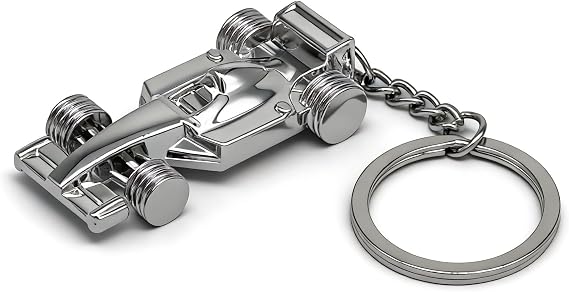3D Race Car Keychain Charm Novelty Metal Racing Model Key Chain Ring Pendant Keyring Gifts for Men Women