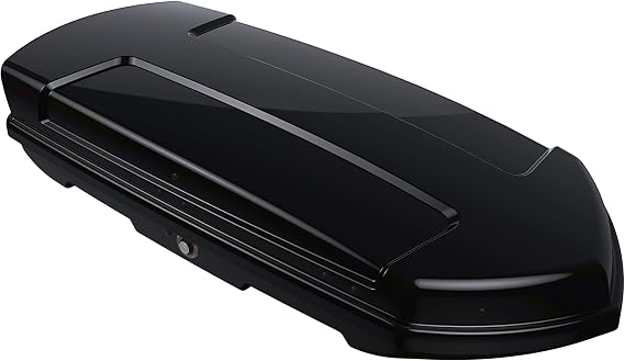 Rooftop Cargo Box Hard Shell Cargo Carrier Boxes Large 14 Cubic Ft Car Top Mount Travel Luggage Storage, Dual Side Opening, 110 LBS Capacity Waterproof Carrier Box Extra Keys Glossy Black