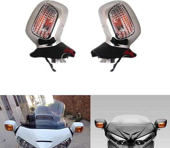 TCT-MOTORPARTS Rearview Mirrors w/Turn Signals Fit For Honda Goldwing GL1800 GL 1800 2001-2011 GL1800 Audio/Comfort/Navi/XM/ABS