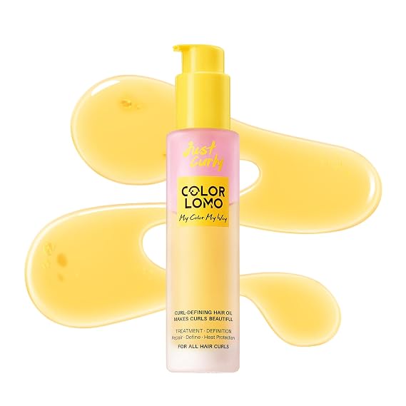 COLORLOMO Curl Defining & Styling Oil, 24-Hour Touchable Hold Hair Oil