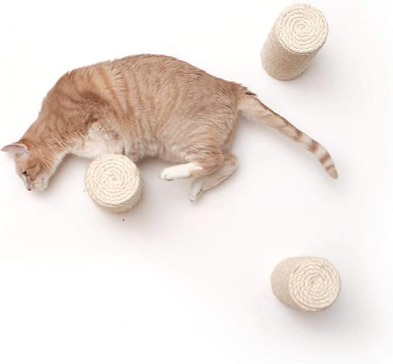 Catastrophic Creations Floating Cat Scratching Post, Hand-Crafted Sisal Cat Scratcher Post, Wall Cat Shelves & Scratching Posts for Indoor Cats, Durable & Modern Cat Furniture (1 Pc, 11 x 4)