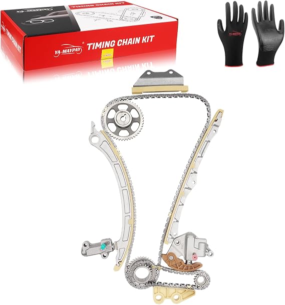 Engine Timing Chain Kit W/Tensioner & Guide for Honda Accord 2008-2013 2.4L K24Z2 K24Z3, Includes Chain Guides Tensioner Sprockets Oil Pump Chain, Replaces 14401r40a01 13441r40a01