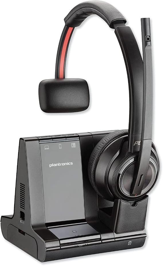Plantronics Savi 8200 Series Wireless Dect Headset System, Black