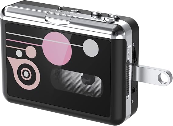 Mersoco Portable Cassette Tape Player, USB Cassette to MP3 Converter, Audio Music Cassette Digital Converter with Earphones, No PC Required
