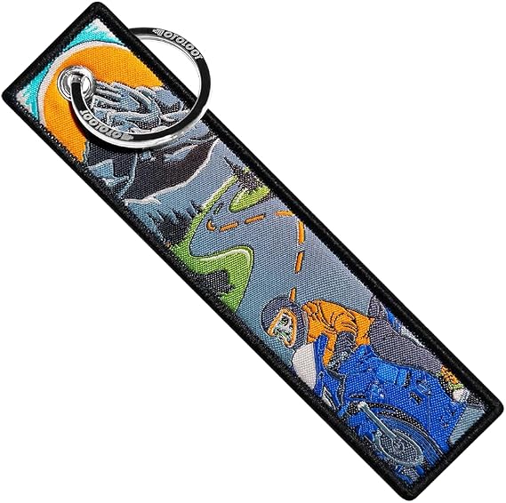 MotoLoot Keychain for Motorcycles, Scooters, Cars and Gifts (Sunset Twisties)