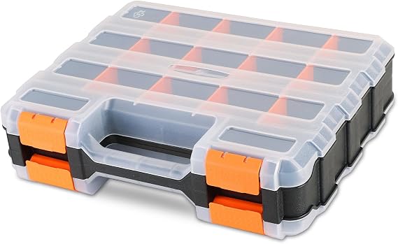 Small Parts Organizer Storage Case Tools Box 34-Compartments