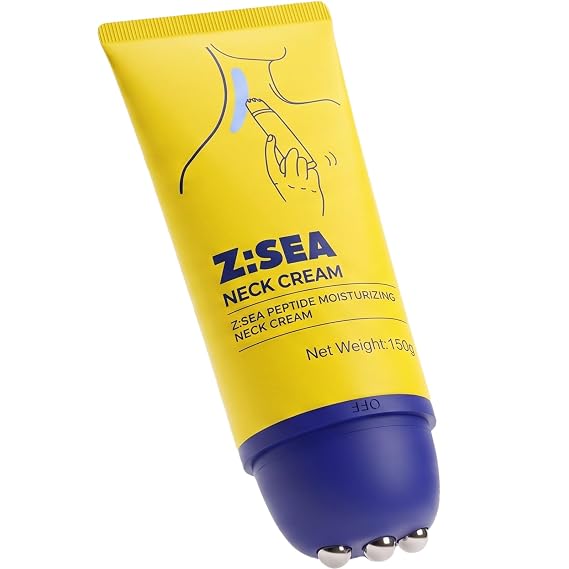 Z:SEA Neck Firming Cream with Roller, Tightening for Crepey Skin, 5.29 Oz