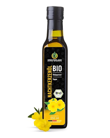 Kräuterland Organic Evening Primrose Oil 250 ml Cold Pressed Natural