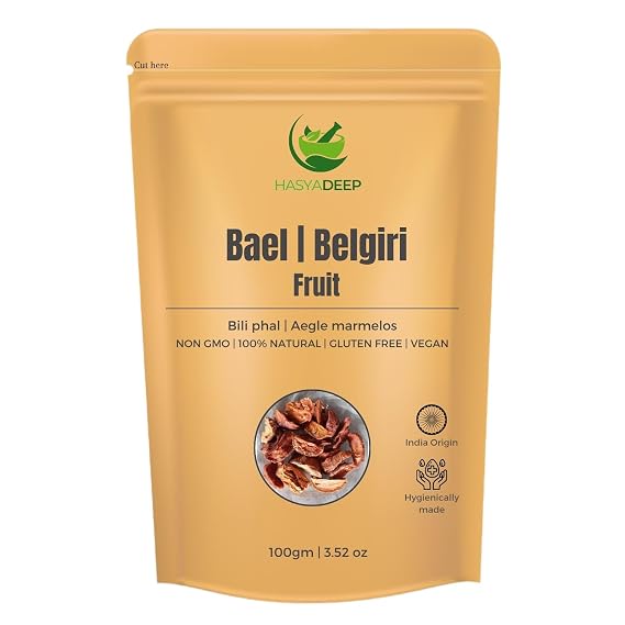 Hasyadeep Bael Dried Fruit | Aegle marmelos | Traditional Ayurvedic Herb (500gm) (50gm/1.76oz)