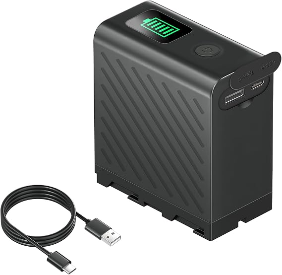 9600mAh NP-F970 Replacement Battery Compatible with Sony NP-F980 NP-F960 NP-F950 NP-F930 NP-F550 NP-F570 NP-F750 Battery 20W PD Fast Charging for Camcorder LED Light Monitor
