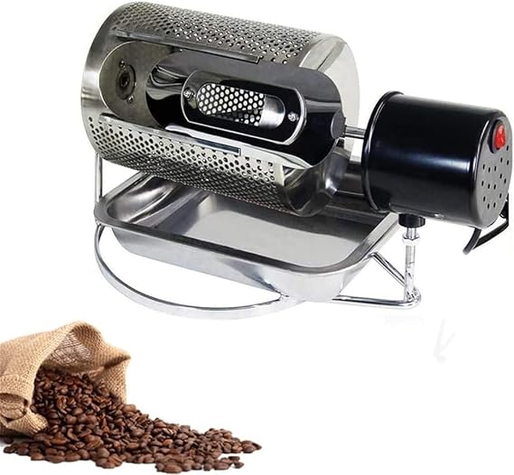 Household Baking Machine Coffee Beans,Coffee Bean Roaster, Stainless Steel Roaster Roller Coffee Roaster Machine, Electric Dried Fruit Fried Beans Kitchen Baking