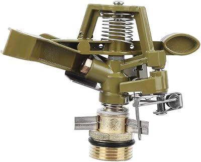 BORDSTRACT Heavy Rotating Sprinkler for Yard, 360 Degree Automatic Sprayer Nozzle Adjustable Large Spray 32.8-65.6ft Size 3.7x4.7in for Outdoor Irrigation Lawn Garden Plant