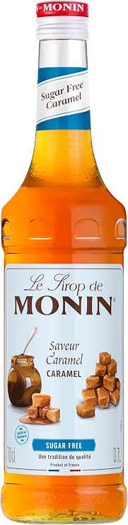 Monin Sugar-Free Caramel Coffee & Cocktail Syrup, 700 ml