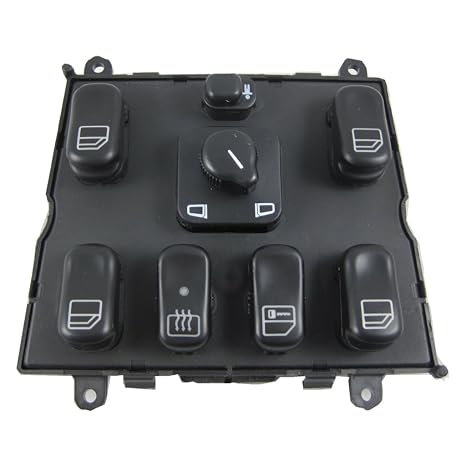 Electric Power Window Master Control Switch Replacement for Mercedes Benz | ML320 1998-2003, ML500 2002-2003, ML55 AMG 2000-2003, ML430 1999-2001 Replaces 1638206610 901-573 80933103066