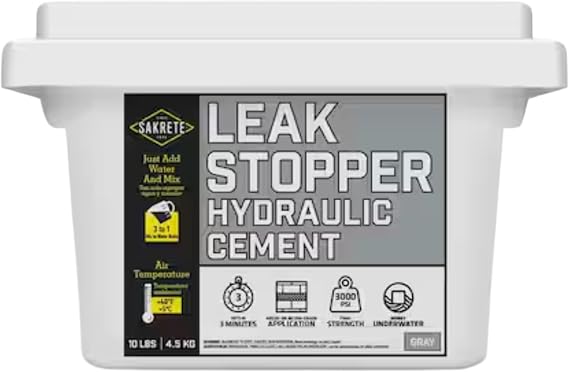 Sakrete | Hydraulic Cement Leak Stopper - Gray | 10 lb