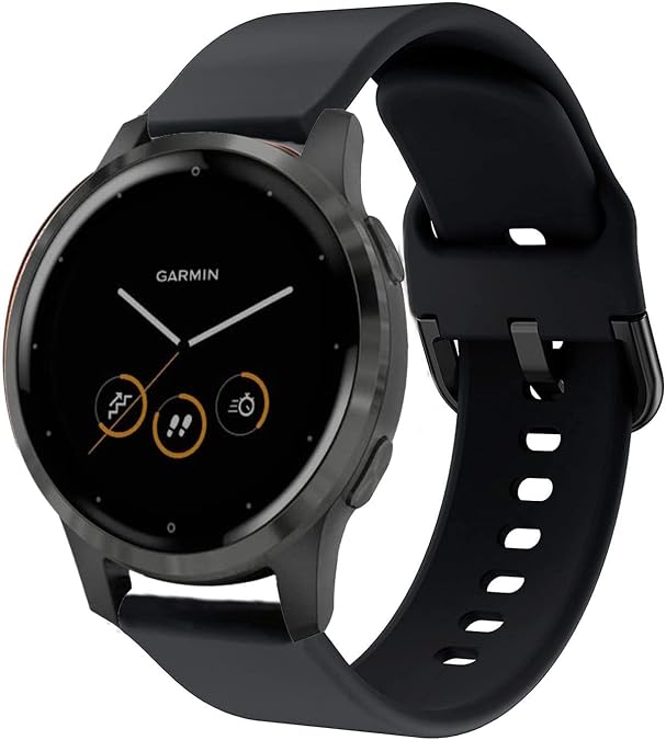 ViCRiOR Bands Compatible with Garmin Vivoactive 4S/ Venu 3S/Venu 4 41mm/ Venu 2S /Vivomove 3S Smart Watch, 18mm Soft Silicone Replacement Strap Band for Garmin Forerunner 255S/ 265S Women Men