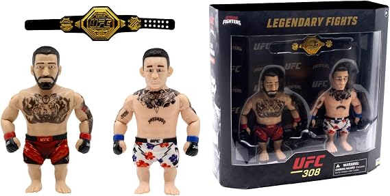 P.M.I. UFC 4.5-Inch Articulated Action Figures Legendary Fights 2-Pack Mystery Assortment Includes 2 Fighters, Accessories and Championship Belt | Official UFC Collectible by PMI Random 1 of 3