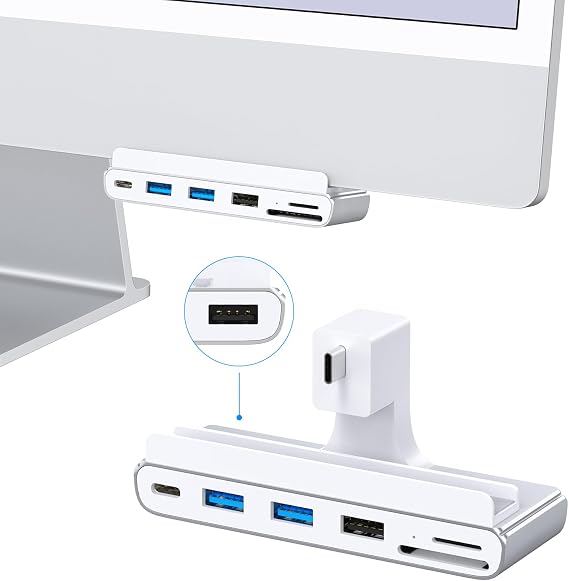 7-in-1 USB C Hub for iMac M1/M3/M4 - USB 3.0 5Gbps, SD/TF Card Reader, Docking Station for iMac 24 inch (M1/M3/M4)