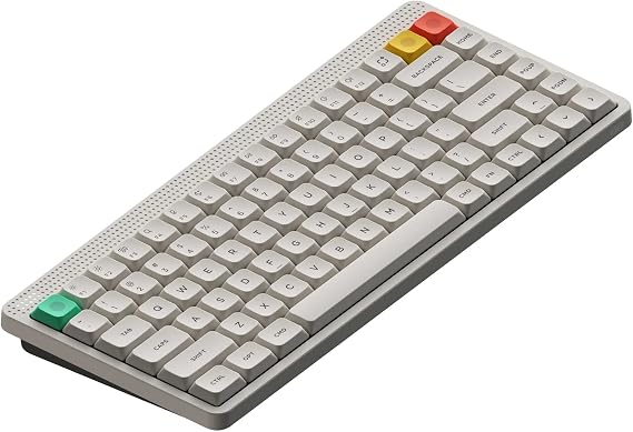 NuPhy Node75 Kablosuz Mekanik Klavye, 75% Çalışırken Değiştirilebilir Özel Düşük Profilli Klavye, 84 Tuşlu Bilgisayar Oyun Klavyeleri, Dokunmatik Hareketleri Destekler, PBT Klavyeler, RGB Arkadan