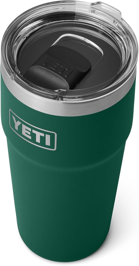 YETI Rambler 20 oz (591 ml) Stackable Cup, Black Forest Green