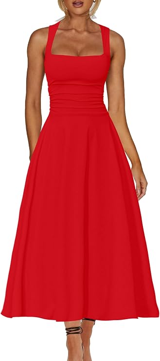 Kaximil Women's Elegant Corset A Line Formal Maxi Dress