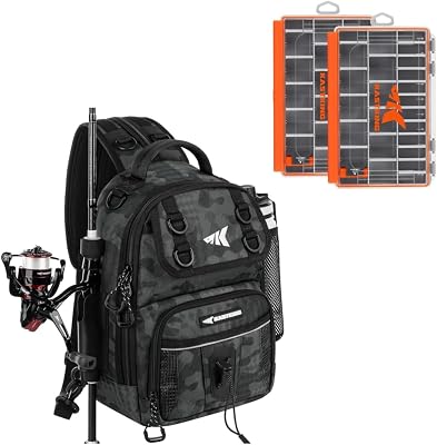KastKing BaitSpace Fishing Sling Bag and HyperSeal Waterproof Tackle Box