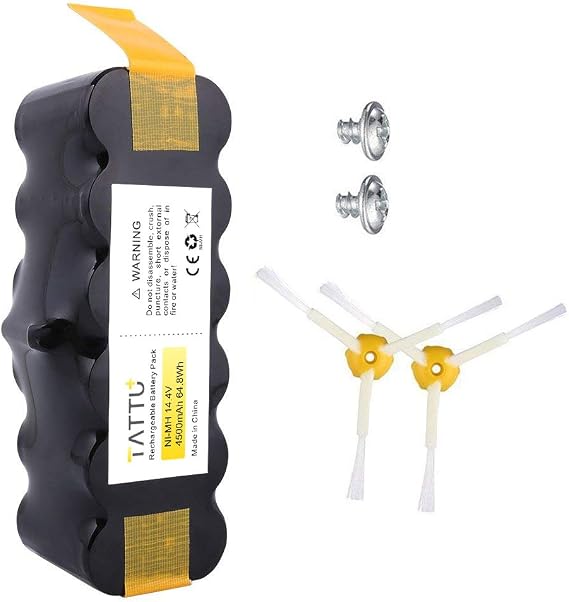 TATTU 4500mAh XLife Extended Life Replacement Battery for iRobot Roomba R3 500 600 700 800 900 Series 530 531 532 535 536 540 550 552 560 562 570 580 595 620 630 650 660 760 770 780 790 870 880 980