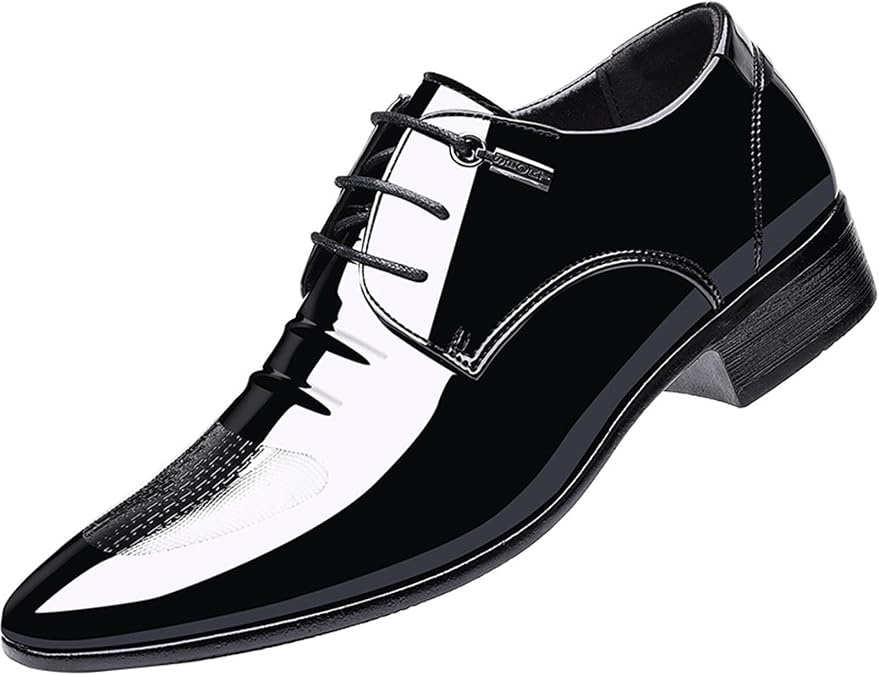 Work Shoes for Men Fshion Height Boosting Shoe Oxford Formal Classic Business Cassual Wedding Office Footwear