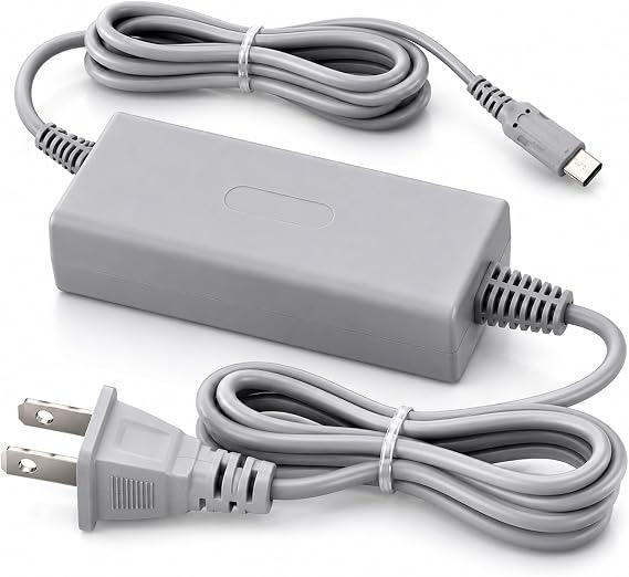 tesha Charger for Wii U Gamepad, AC Adapter Power Cord Replacement Charging Cable Compatible with Nintendo Wii U Gamepad