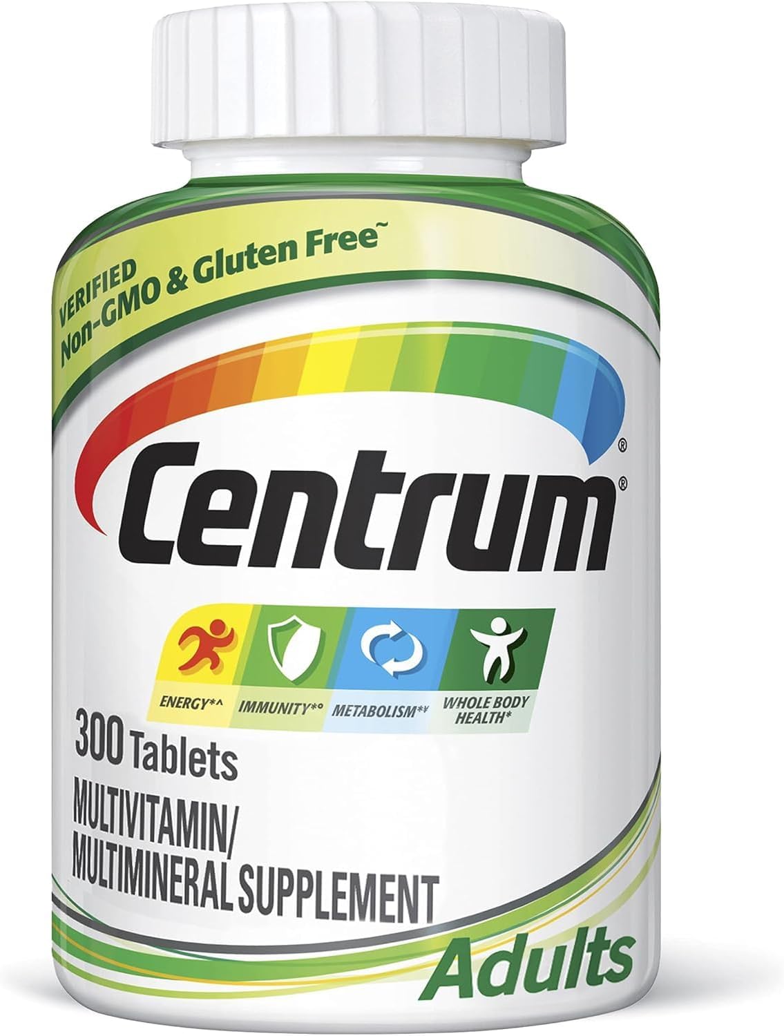 Centrum Adult MultivitaminMultimineral Supplement with Antioxidants, Zinc, Vitamin D3 and B Vitamins, Gluten Free, Non-GMO Ingredients - 300 Count
