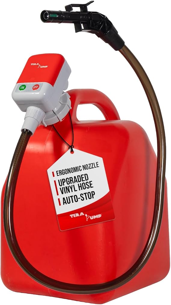 TERA PUMP TRFA01 Battery Powered Gas Fuel Transfer Pump (5th GEN)