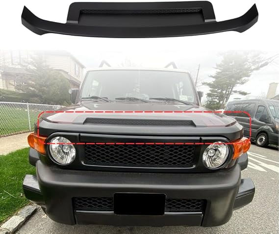 Bulge Hood Scoop Molding Fit for 2007 2008 2009 2010 2011 2012 2013 2014 Toyota FJ Cruiser,Black