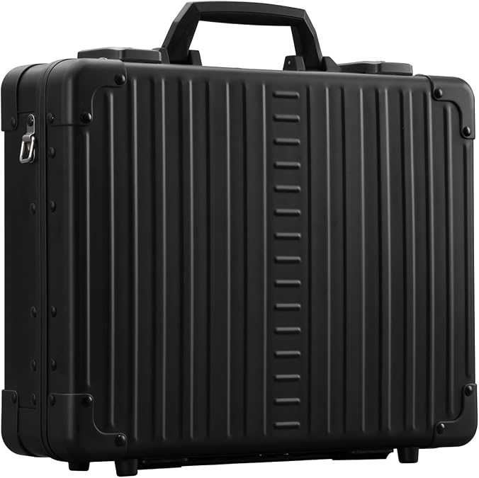 15" Aluminum Briefcase for Men & Women - Durable Hard Case Attache for Business, Work & Documents - RFID Blocking Organizer