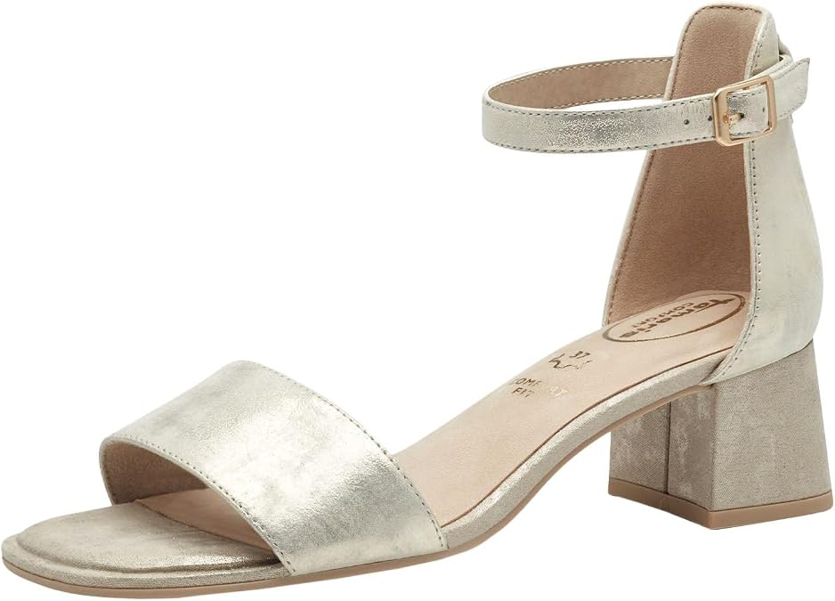 Tamaris COMFORT Women's Leather Heeled Sandals with Adjustable Strap