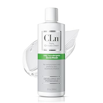 CLn BodyWash Non-Drying Body Wash, For Compromised Skin Prone to Eczema, Dermatitis, Rash & Hidradenitis Suppurativa, Fragrance-Free & Paraben-Free, 8 fl oz.