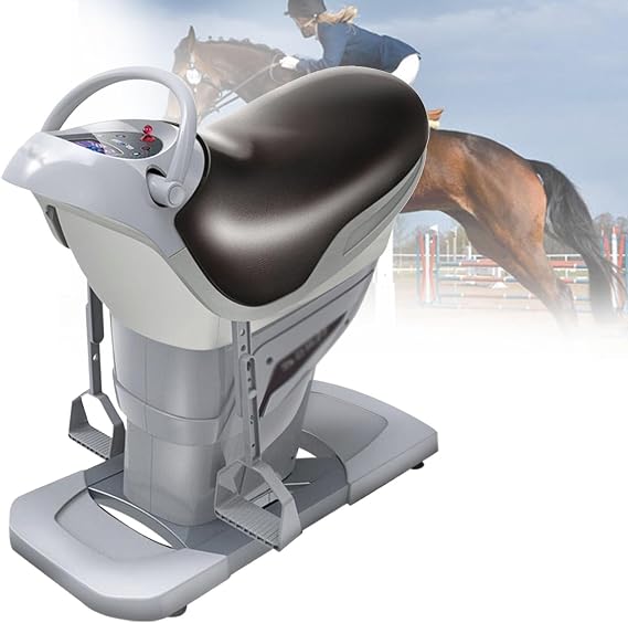 Electric Horse Riding Machine, Equestrian Simulation Trainer, Electric Abdominal Gym for Gym, Home(Gray)(Gray)(Gray)