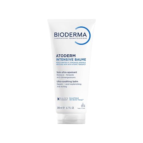 Bioderma Atoderm Intensive Balm, Nourishing Body Cream- for Very Dry Sensitive Skin, 6.8 Fl Oz