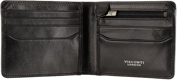 VISCONTI Enzo Collection Girard Leather Wallet RFID Blocking ENZ78 Black Shadow