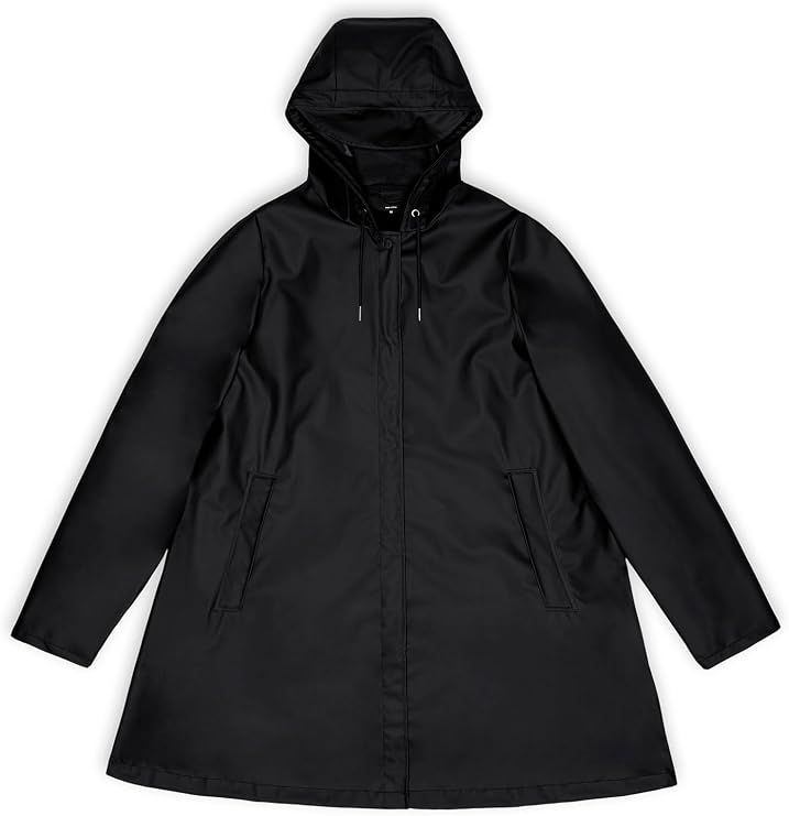 RAINS A-Line Jacket - Waterproof Women's Raincoat with Hood & Storm Flap