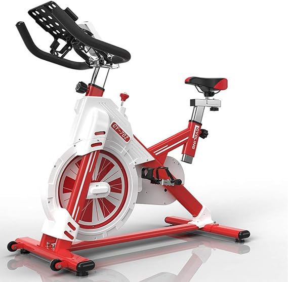 Fitness Spinning Bike Training Training Equipment Indoor Cycling Upright Exercise Adjustable Resistance Stationery Quiet Fitness Cardio Training Bike Color: White, Size: Free Size