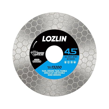 LOZLIN 4.5inch Diamond Blade 2-in-1 Honeycomb for Angle Grinder for Tile