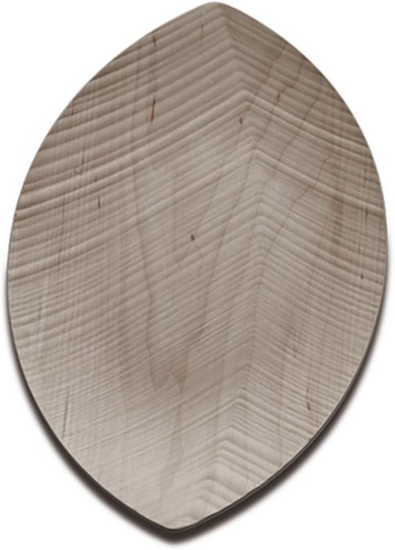 Legnoart Leaf Shaped Maple Wood Serving Tray, 17-3/4 by 10-Inch, Natural