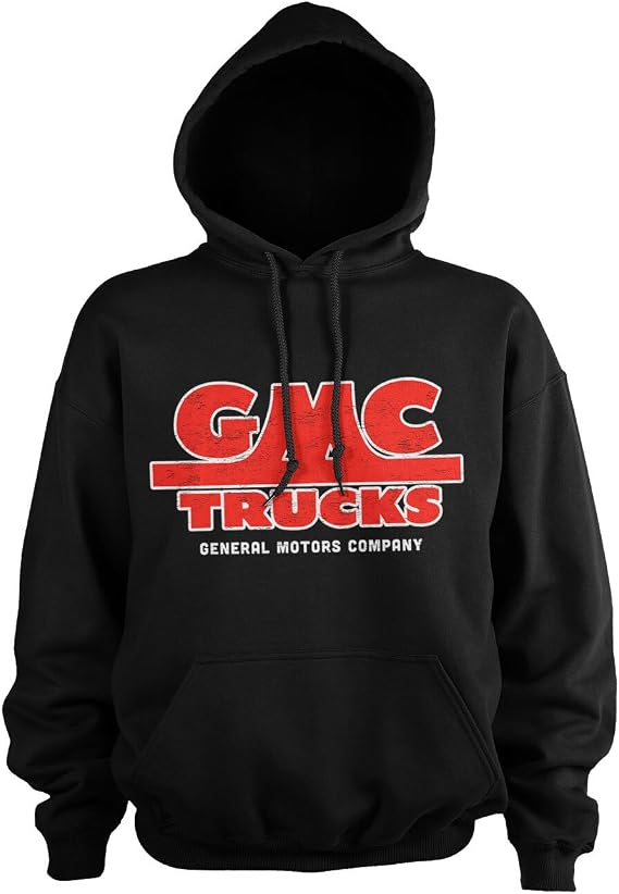 GMC Officially Licensed Trucks Vintage Logo Hoodie (Black), Large