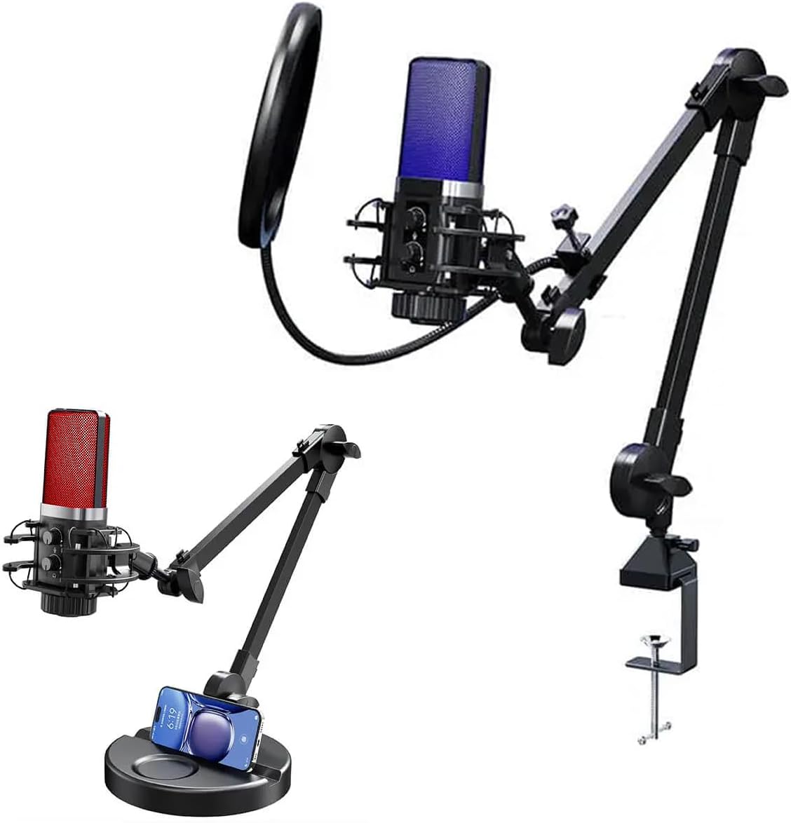 Coverzone RGB USB Condenser Microphone – Studio Kalitesinde Kayıt, Gürültü Azaltmalı Profesyonel Mikrofon, Oyun Yayını ve Podcast için Kardioid Mikrofon, Metal Gövdeli Tripod Standlı | X3R