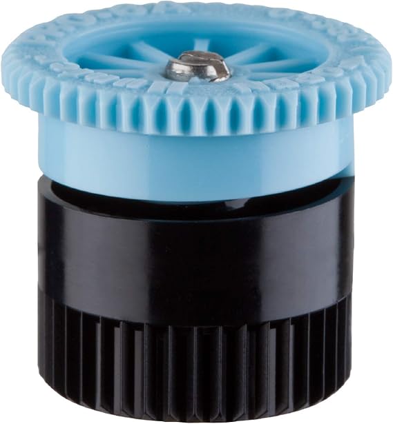 Hunter 6A Adjustable Lawn Sprinkler Nozzle, 6 ft Radius, 0-360 Arc | 6 ft adjustable spray nozzle for pop-up sprinkler bodies with 0-360 arc, light blue top, filter screen, and hand adjustment