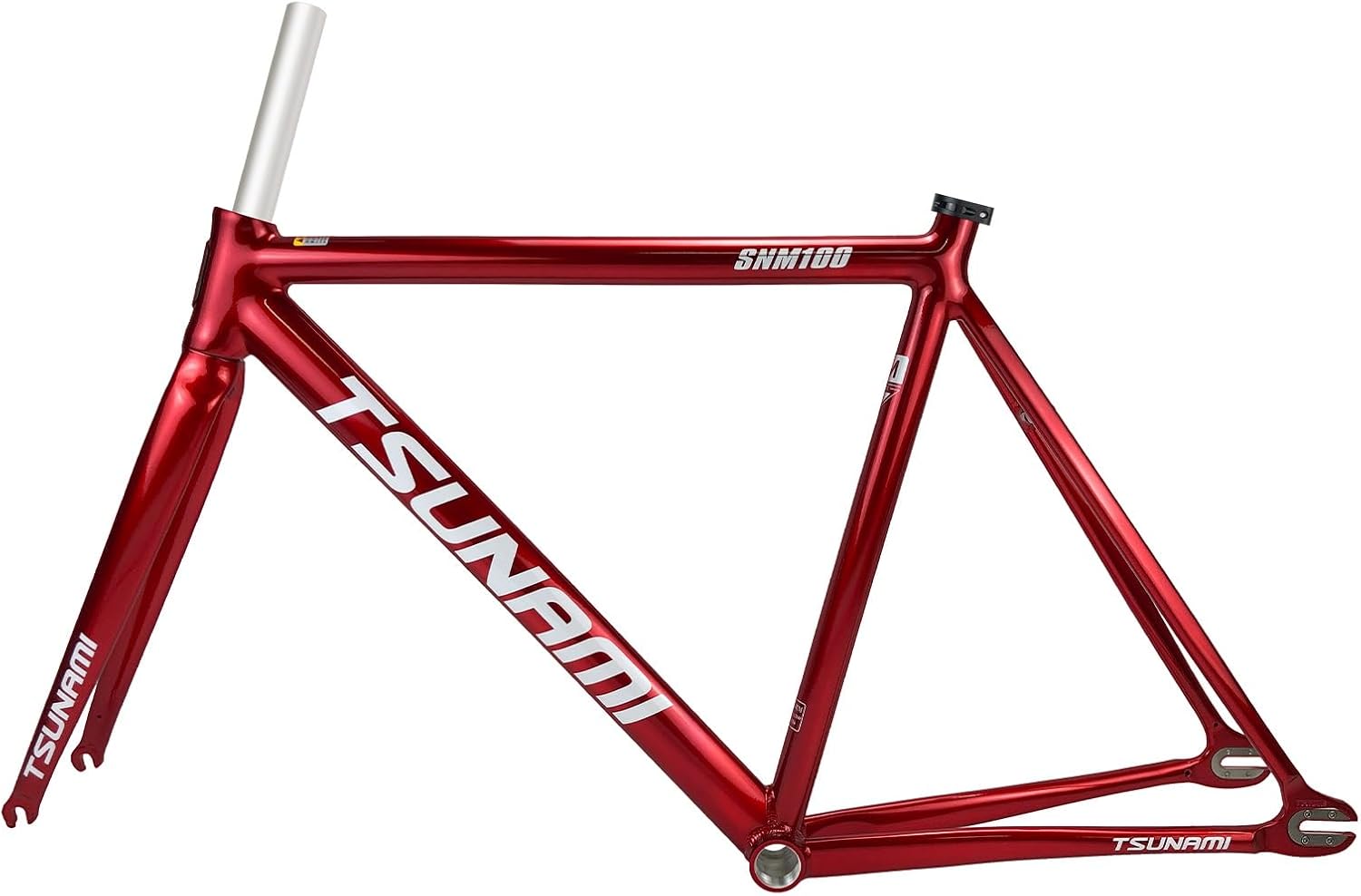 700C Fixed Gear Bike Frameset 49CM 52CM 55CM 58CM Aluminum Alloy Racing Track Bike Frame C Brake Bike Frame Quick Release Frame 100120mm QRRed,49cm