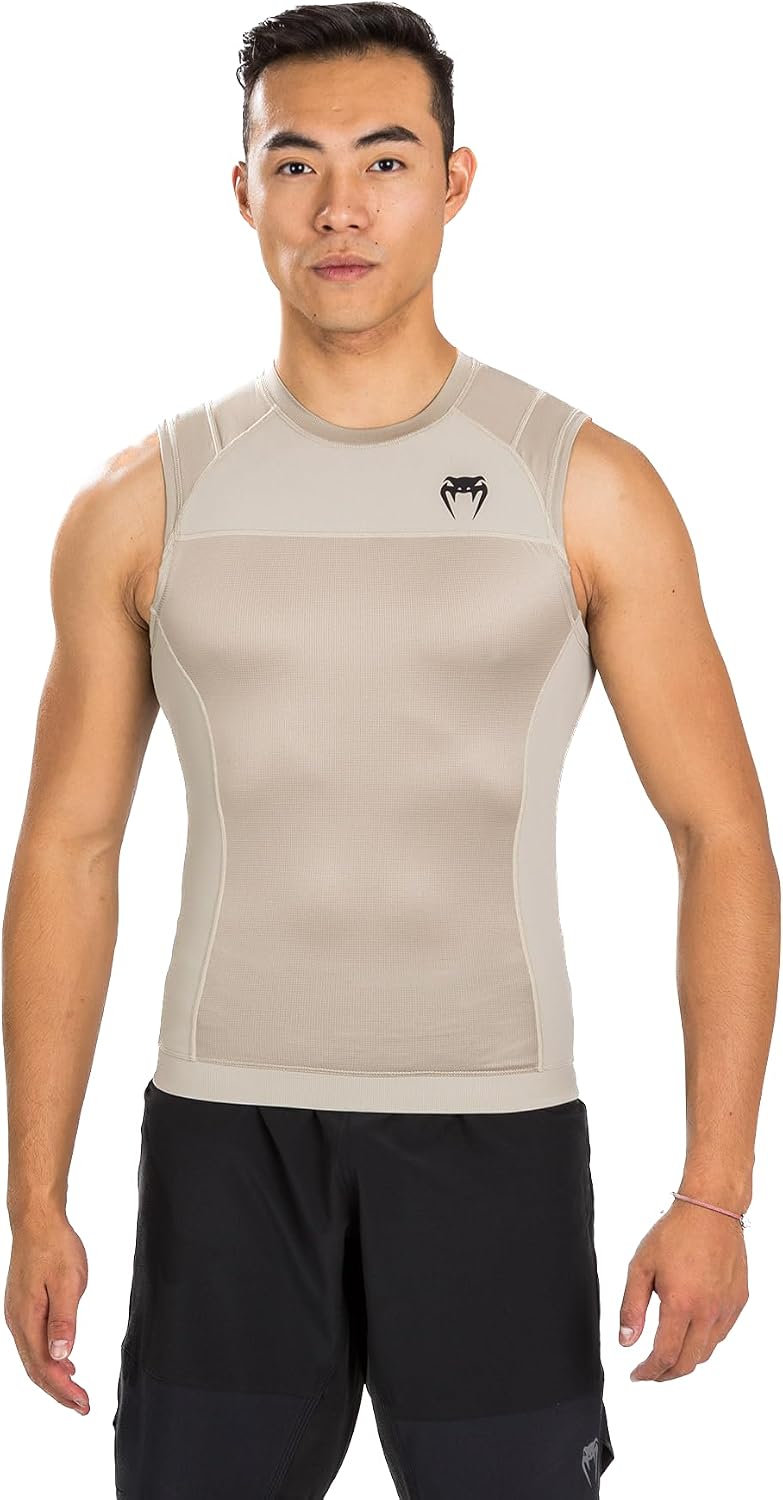 Venum Mens G-fit Air Rash Guard Sleeveless - Sandshirt