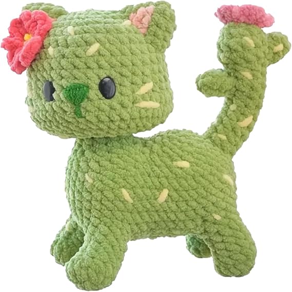 JXINLODGEG Crochet Kit for Beginners, Crochet Cat Animal Kits for Starters with Step-by-Step PDF File Tutorials, Crocheting Kit for Adults DIY Art Craft Knitting Starter with Hooks