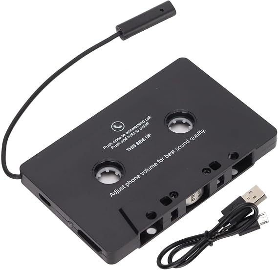 Car Audio Bluetooth Cassette Receiver, Bluetooth 5.0 Cassette Adapter for Car, Smart Phone Wireless Audio to Car Cassette Player