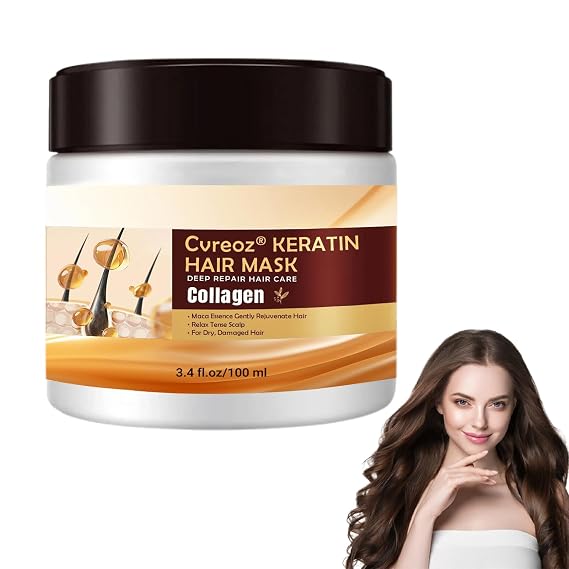 Keratin Hair Mask Advanced Collagen Hair Treatment Deep Conditioning Hair Mask Keratin Hair Treatment for Dry Damaged Hair All Hair Types (1 Bottle)